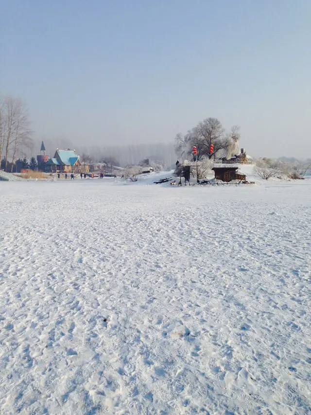 哈尔滨雪原村舍