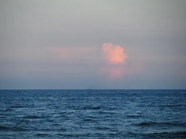 海上粉色云团