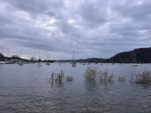 温德米尔湖面船影